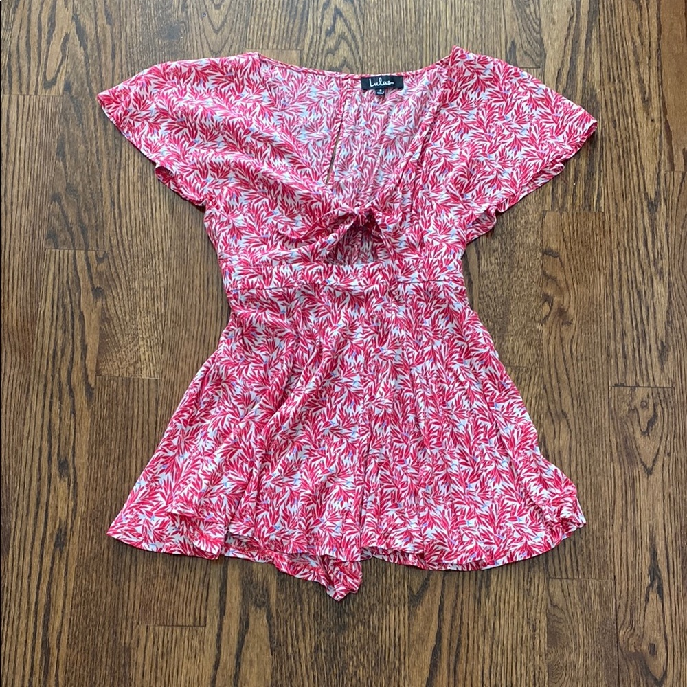 Lulu's Red Floral Women's Romper